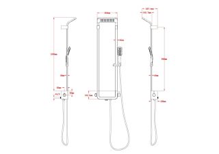 Душевая панель Black & White Seasons 1020W0